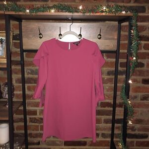 Express Pink Ruffle Long Sleeve Dress - Sz XS